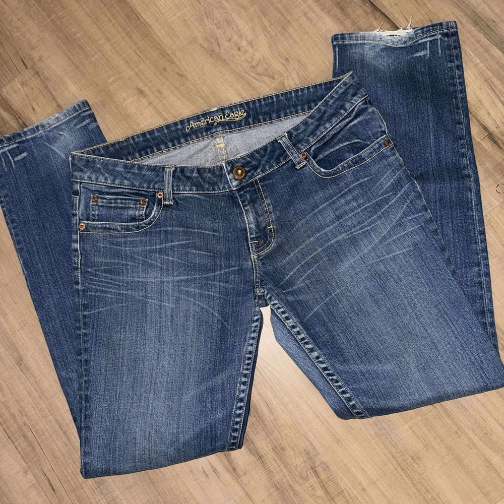 American Eagle Outfitters Blue Straight Leg Jeans